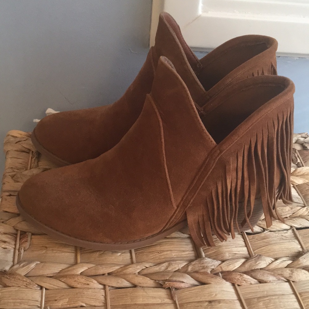 Fringe booties